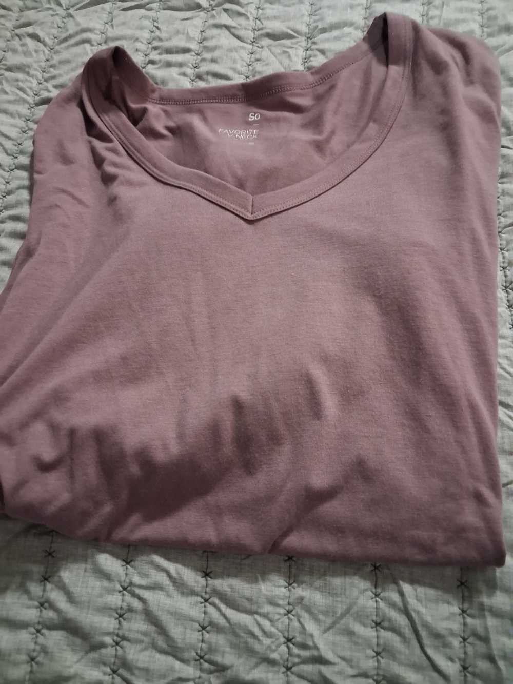 V-Neck Shirt - Dusty Mauve Womens
